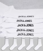 Jack & Jones - Pakke med 5 par hvide sportssokker med logo