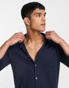 Lacoste - skjorte med lange ærmer-Marineblå