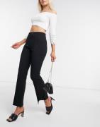 Vero Moda - Sorte bukser med slidset front