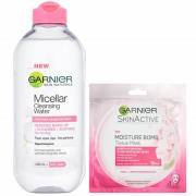 Garnier Micellar Water Sensitive Skin and Hydrating Moisture Bomb Face Sheet Mask Kit Exclusive