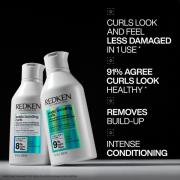 Redken Acidic Bonding Curls Shampoo Conditioner and Hydrating Curl Cream for Restoring Damaged Curls and Coils