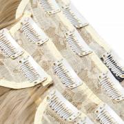 LullaBellz Super Thick 16  5 Piece Blow Dry Wavy Clip In Extensions (Various Shades) - California Blonde