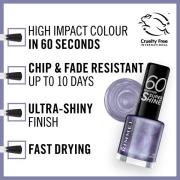 Rimmel 60 Seconds Rita Nail Varnish 8ml (Various Shades) - 811 Hot Metal Love