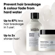 L'Oréal Professionnel Metal Detox Clarifying Shampoo 300ml & Hair Mask 150ml, Prevent Breakage & Colour Fade from Hard Water