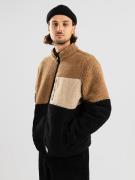 Fat Moose Hugh Block Fleece Fleece Hættetrøje med lynlås brun