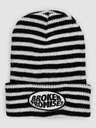 Broken Promises Dilated Stripe Beanie hvid