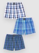 Lousy Livin Checkered 3Pack Boksershorts blå