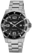 Longines Herreur L3.840.4.56.6 Hydroconquest Sort/Stål Ø44 mm