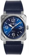 Bell & Ross Herreur BR03A-BLU-ST/SCA BR 03 Blå/Læder