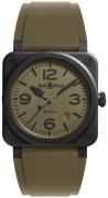 Bell & Ross Herreur BR03A-MIL-CE/SRB BR 03 Military Grøn/Gummi