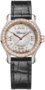 Chopard Dameur 278573-6015 Happy Sport Sølvfarvet/Læder Ø30 mm