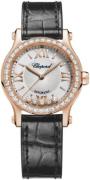 Chopard Dameur 274893-5012 Happy Sport Sølvfarvet/Læder Ø30 mm