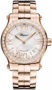 Chopard Dameur 274808-5004 Happy Sport Sølvfarvet/18 karat rosa guld