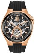 Bulova Herreur 98A177 Sort/Gummi Ø46 mm