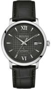 Bulova Herreur 96B441 Hudson Sort/Læder Ø39 mm