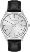 Bulova Herreur 43B150 Caravelle Sølvfarvet/Læder Ø41 mm