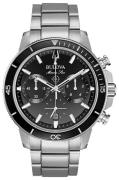 Bulova Herreur 96B272 Sort/Stål Ø45 mm