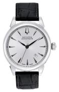 Bulova Herreur 63B148 Accutron Sølvfarvet/Læder Ø42 mm
