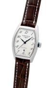Longines Dameur L2.142.4.73.4 Evidenza Sølvfarvet/Læder Ø26 mm