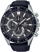 Casio Herreur EFV-620L-1AVUEF Edifice Sort/Læder Ø50.5 mm