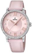 Festina Dameur F20412-2 Rosa guldfarvet/Læder Ø37 mm