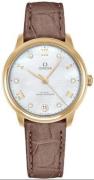 Omega Dameur 434.53.34.20.55.002 De Ville Prestige Hvid/Læder Ø34 mm
