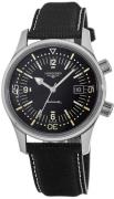 Longines Herreur L3.774.4.50.0 Heritage Sort/Læder Ø42 mm