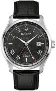 Bulova Herreur 96B387 Wilton Sort/Læder Ø43 mm