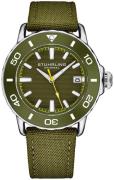 Stührling Original Herreur 4041.2 Explorer Grøn/Læder Ø40 mm