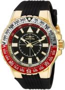 Invicta Herreur 19271 Aviator Sort/Gummi Ø52 mm