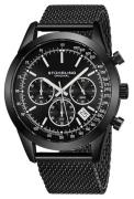 Stührling Original Herreur 3975.6 Sort/Stål Ø44 mm