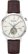 Bulova Herreur 96A318 Aerojet Antikhvid/Læder Ø38 mm