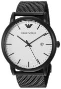 Emporio Armani Herreur AR11046 Dress Hvid/Stål Ø43 mm