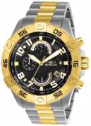 Invicta Herreur 26100 Sort/Gul guldtonet stål Ø48 mm