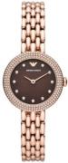 Emporio Armani Dameur AR11418 Rosa Brun/Rosaguldtonet stål Ø30 mm