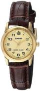 Casio Dameur LTP-V001GL-9BUDF Classic Guldfarvet/Læder Ø25 mm