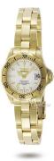 Invicta Dameur 8945 Pro Diver Hvid/Gul guldtonet stål Ø23 mm