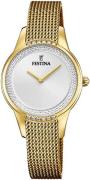 Festina Dameur F20495-1 Sølvfarvet/Gul guldtonet stål Ø30 mm