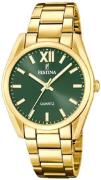 Festina Dameur F20640-4 Boyfriend Grøn/Gul guldtonet stål Ø36.8 mm