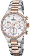 Festina Dameur F20403-1 Hvid/Rosaguldtonet stål Ø36 mm