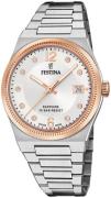 Festina Dameur F20037-1 Swiss Made Sølvfarvet/Stål Ø35 mm