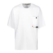 Herre Hvid Printet T-Shirt
