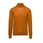Orange Højhalset Sweater