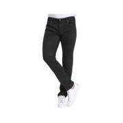 Slim Fit Sorte Jeans med diskrete sorte sømme