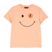 Orange Børne T-shirt med Smiley Print