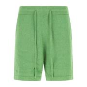 Grøn Stretch Terry Fabric Bermuda Shorts
