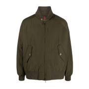 Grøn Harrington Zip-Up Bomber Jakke