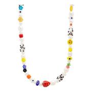 Men's Panda Pearl Choker with Assorted Beads