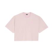 Kortærmet Pink Bomuld T-Shirt