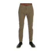 Beige Bomuld Stræk Slim Fit Chinos